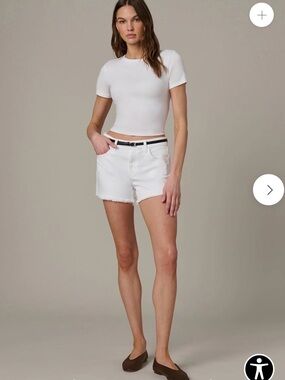 Joe's Jeans The Ozzie White Frayed Hem Denim Shorts, Size 28, EUC